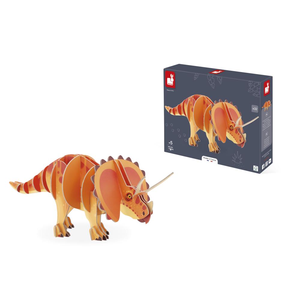 J05838_Janod_Drevene_3D_puzzle_Dinosaurus_Triceratops_Dino_01