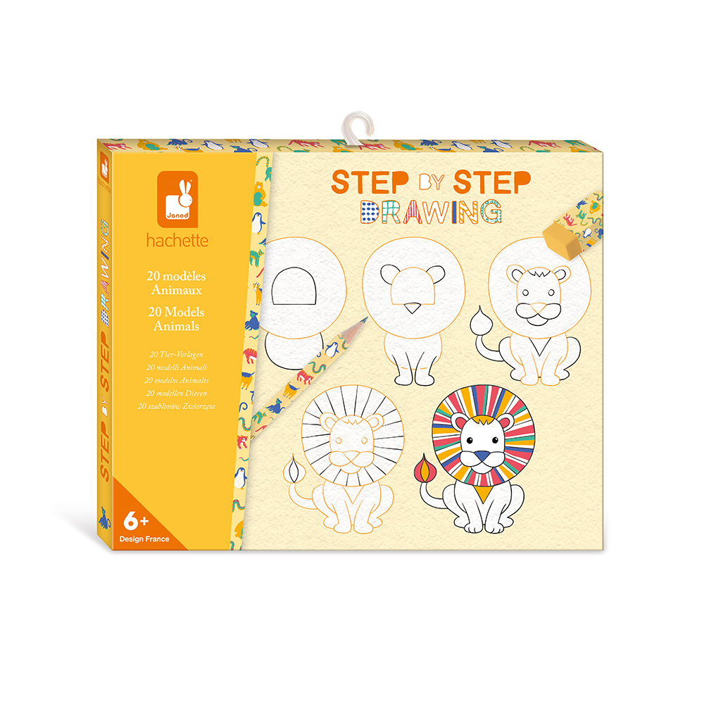 J09155_Janod_Step_by_step_Kreativna_sada_Kreslenie_krok_za_krokom_Zvierata_01